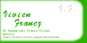 vivien francz business card